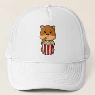 Hamster mit Knochen von Popcorn Truckerkappe