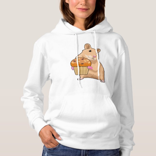 Hamster mit Muffin Hoodie (Vorderseite)