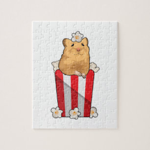 Hamster mit Popcorn