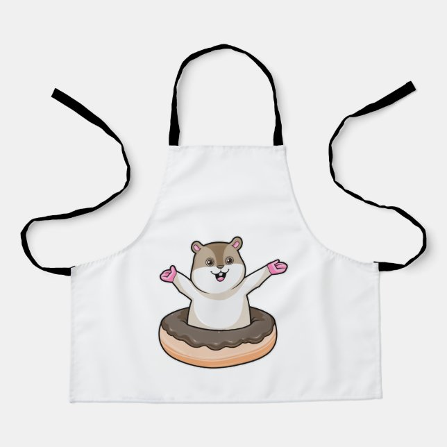 Hamster mit Schokolade Donut Schürze (Vorderseite)