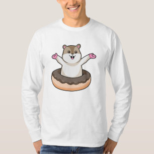 Hamster mit Schokolade Donut T-Shirt
