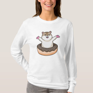 Hamster mit Schokolade Donut T-Shirt