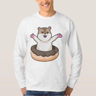 Hamster mit Schokolade Donut T-Shirt
