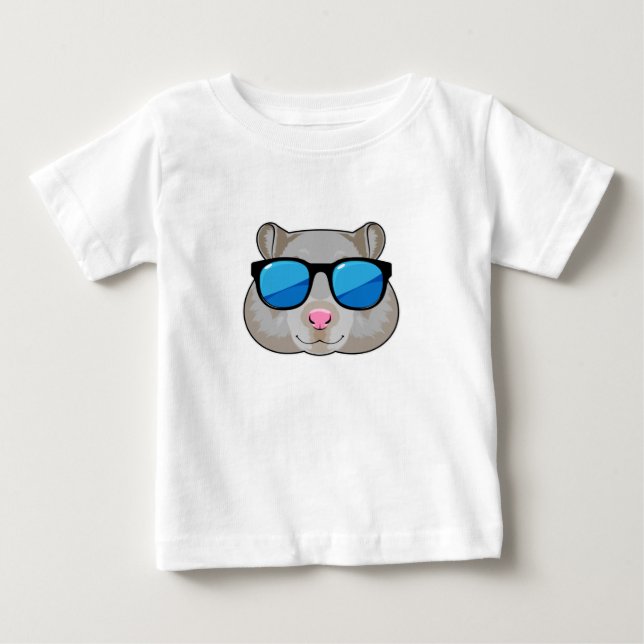 Hamster mit Sonnenbrille Baby T-shirt (Vorderseite)