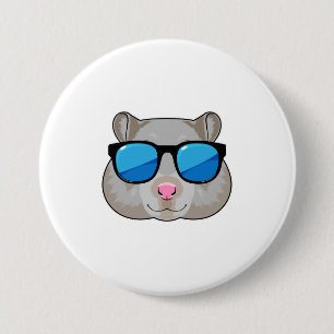 Hamster mit Sonnenbrille Button