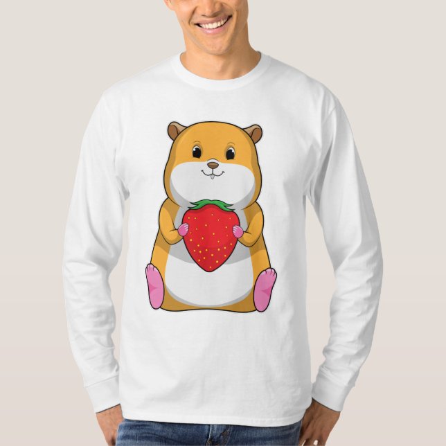Hamster mit Strawberry T-Shirt (Vorderseite)