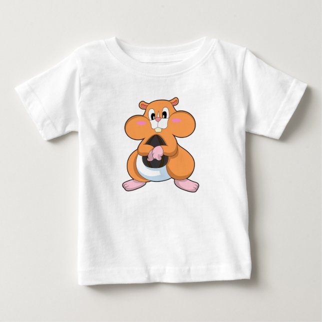 Hamster mit Walnuss Baby T-shirt (Vorderseite)