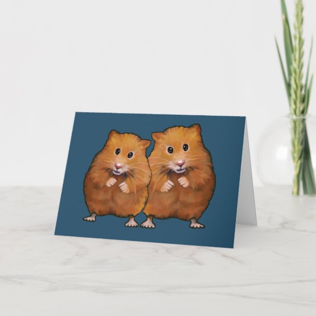 Hamster-Paare: Jahrestag: Sie zwei sind so Karte (Vorderseite)