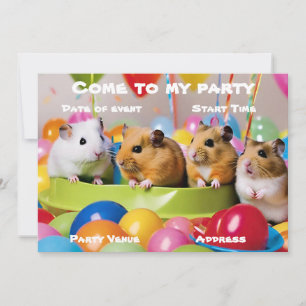 Hamster-Party Einladung