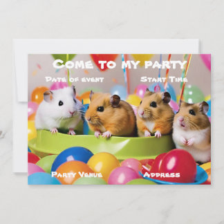 Hamster-Party Einladung