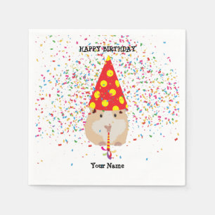 Hamster Partying - Tiere beim Geburtstag Serviette