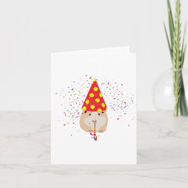 Hamster Partying - Tiere mit Party Karte (Vorderseite)