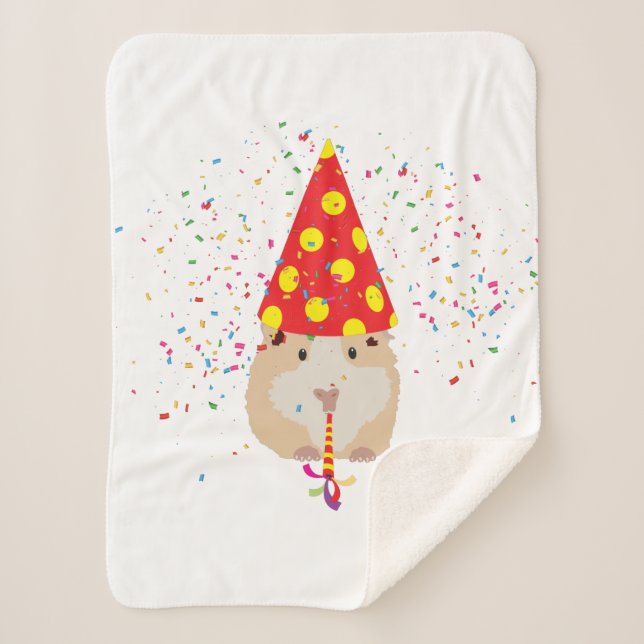 Hamster Partying - Tiere mit Party Sherpadecke (Vorderseite)