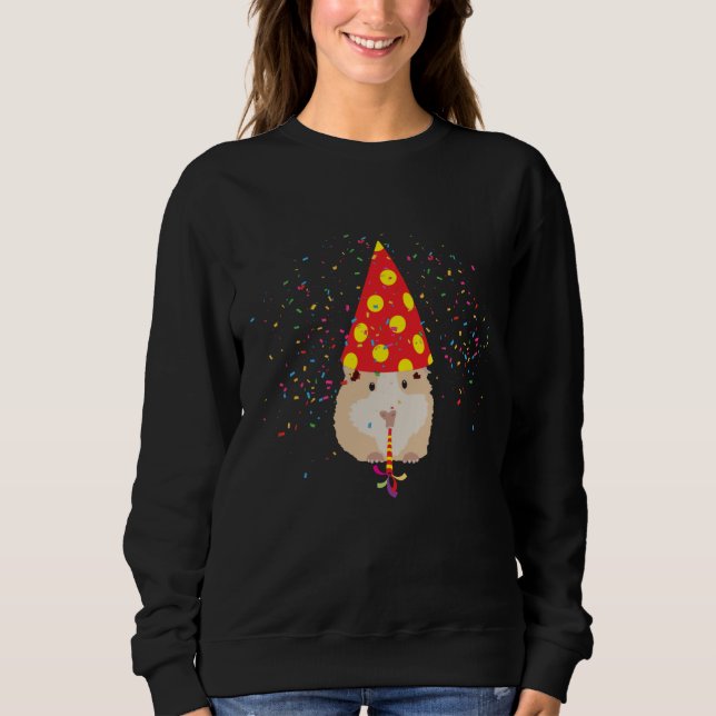 Hamster Partying - Tiere mit Party Sweatshirt (Vorderseite)
