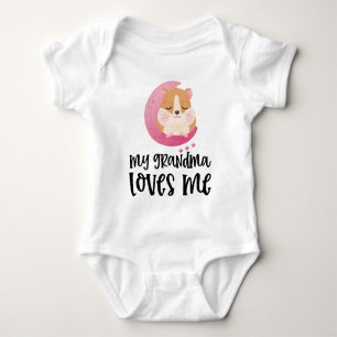 Hamster Pink Moon 🐹 meine Oma Lieben Baby Strampler