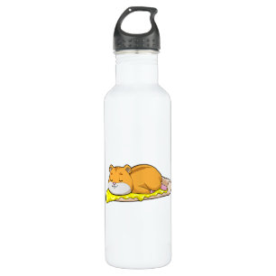 Hamster & Pizza mit Käse Edelstahlflasche