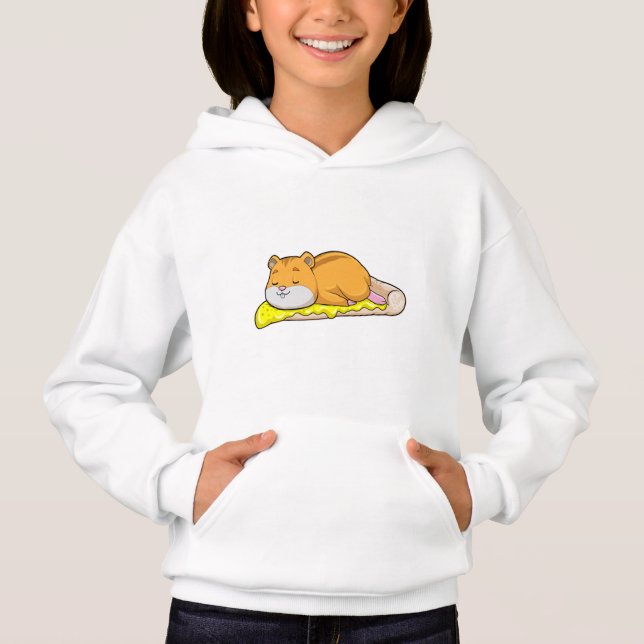Hamster & Pizza mit Käse Hoodie (Vorderseite)