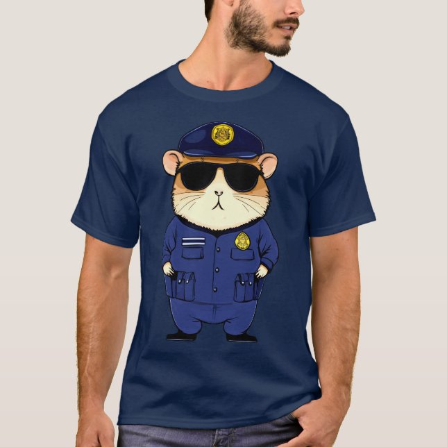 Hamster polizeilicher T - Shirt (Vorderseite)