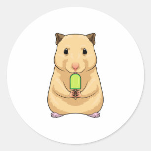 Hamster Popsicle Runder Aufkleber