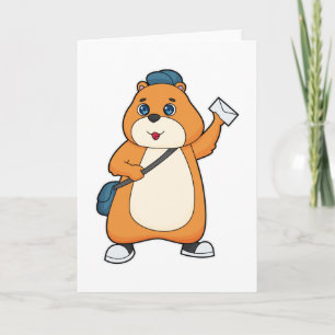 Hamster Postbote Brief Karte