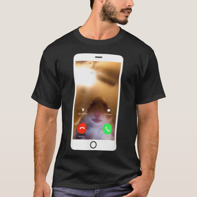 Hamster ruft Meme Front Factor Kamera Funny T-Shirt (Vorderseite)