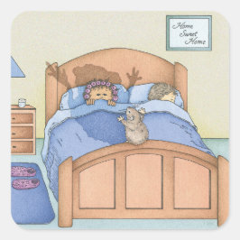 Hamster Shadow Quadratischer Aufkleber