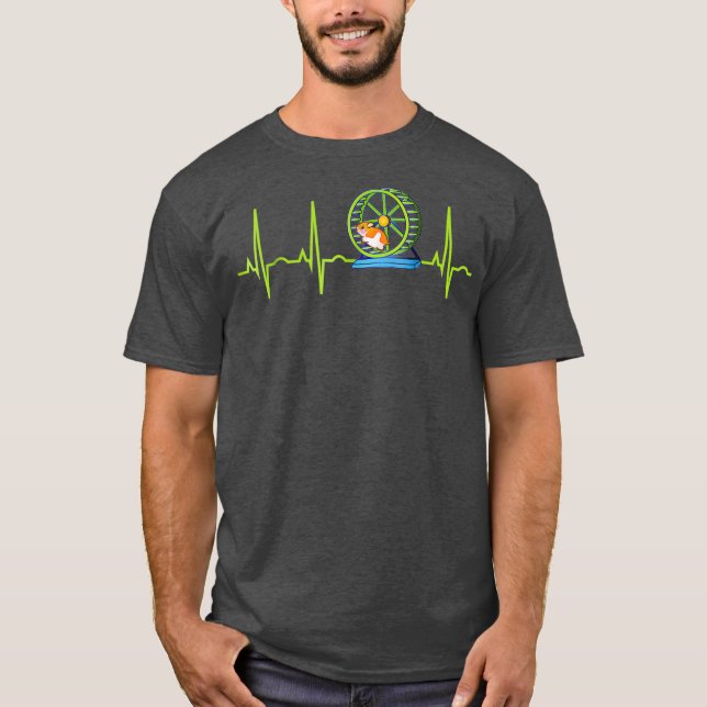 Hamster-Shirt für Kinder - Hamster-Rad-Heartbeat T-Shirt (Vorderseite)
