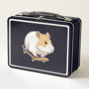 Hamster Skater Skateboard Metall Brotdose
