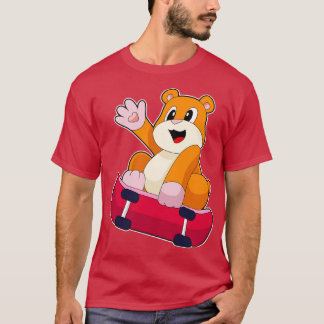 Hamster Skater Skateboard T-Shirt