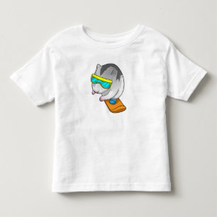 Hamster Snowboarder Snowboard Kleinkind T-shirt