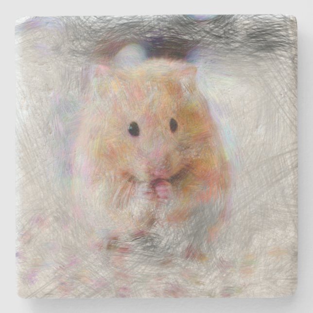 Hamster Steinuntersetzer (Vorderseite)