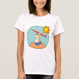 Hamster Surft auf Surfboard im Sommer T-Shirt