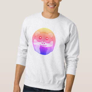 Hamster 🐹 Süße Tier mit bunt gestreiftem Schal Sweatshirt
