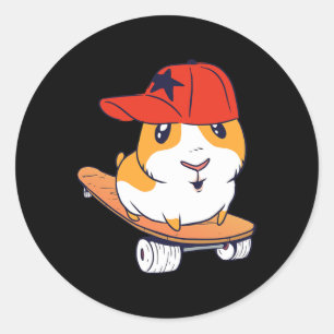 Hamster Swag Skateboarding Runder Aufkleber