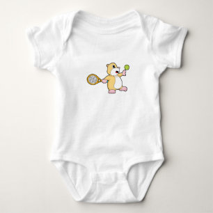 Hamster Tennis Baby Strampler