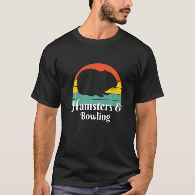 Hamster und Bowling Bowling Player T-Shirt (Vorderseite)
