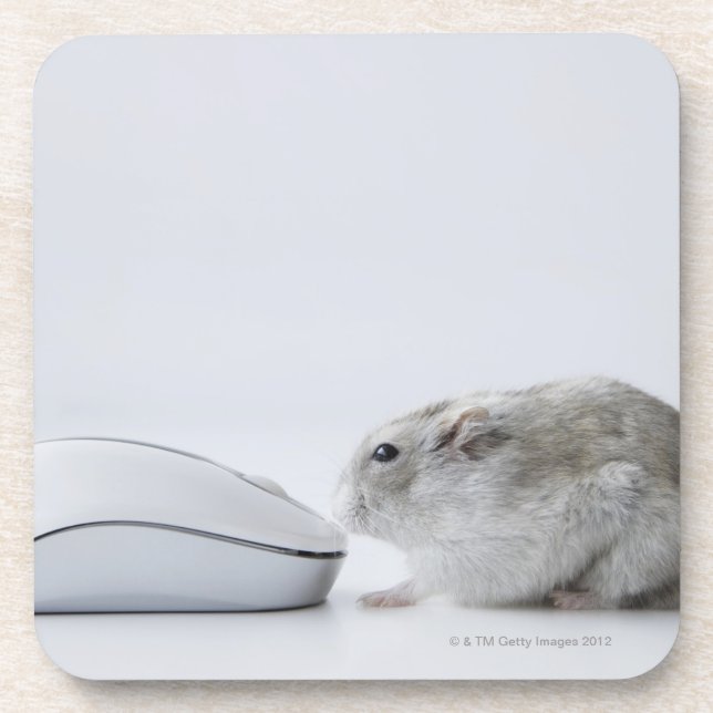 Hamster- und Computermaus Untersetzer (Vorderseite)