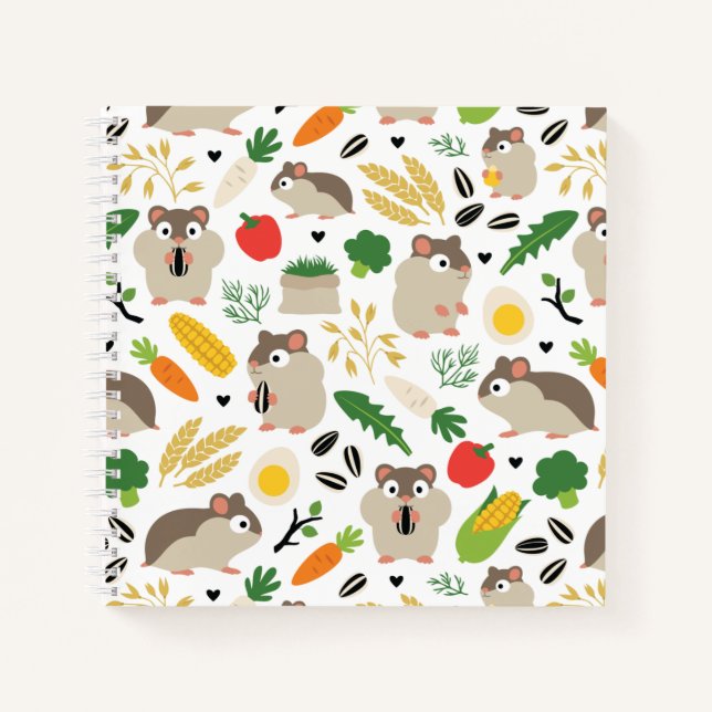 Hamster und ihre Leckereien Notizbuch (Vorderseite)