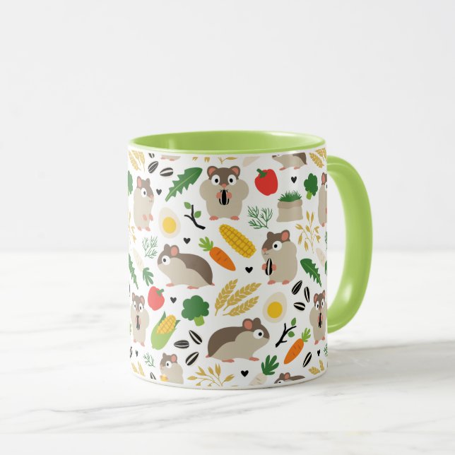 Hamster und ihre Leckereien Tasse (VorderseiteRechts)