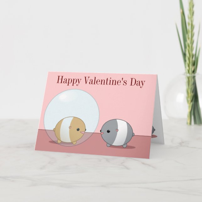 Hamster-Valentinstag-Karte Feiertagskarte (Vorderseite)
