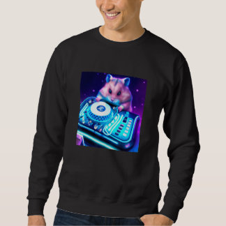 Hamster Vaporwave DJ Aesthetic Boys Girls Men Wom Sweatshirt