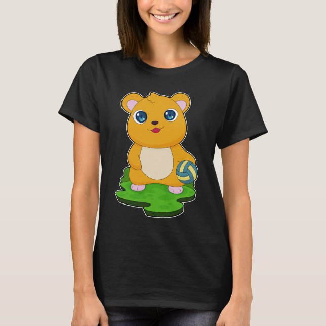 Hamster Volleyball-Spieler Volleyball T-Shirt (Vorderseite)