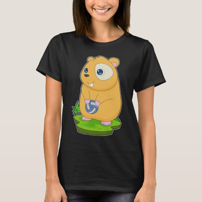Hamster Volleyball-Spieler Volleyball T-Shirt (Vorderseite)