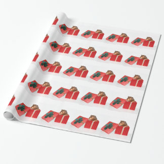 Hamster-Weihnachten Geschenkpapier