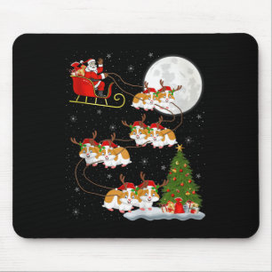 Hamster Weihnachtsmann Schlitten Fliegend Lustiger Mousepad