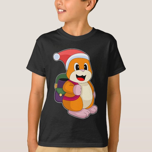 Hamster Weihnachtsschule T-Shirt (Vorderseite)