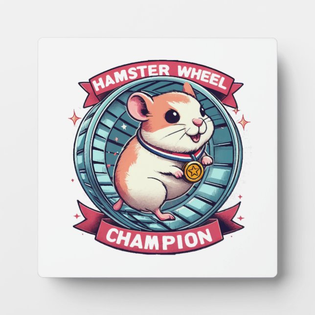 Hamster Wheel Champion Fotoplatte (Vorderseite)
