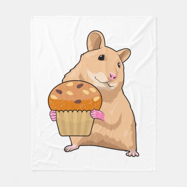 Hamster with Muffin Fleecedecke (Vorderseite)