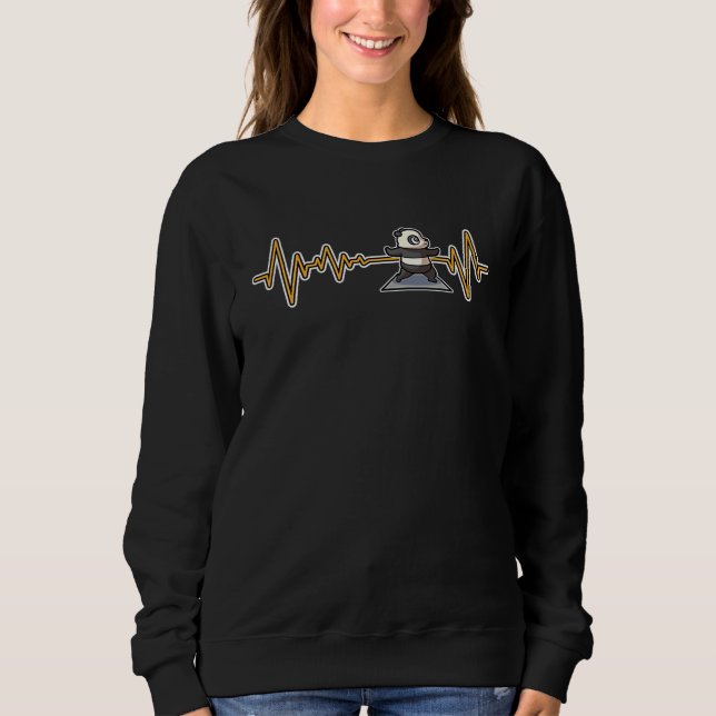 Hamster Yoga Poses Sport Gymnastics Ohm Heartbeat  Sweatshirt (Vorderseite)