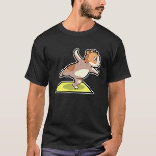 Hamster Yoga-Übungen Sport Gymnastik Ohm Herzschla T-Shirt